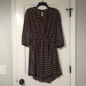 Xhilaration Blue Orange Geometric Print Dress